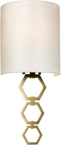 Elstead glamour modern fali lámpa clark bézs sárgaréz elsclark-small-ab