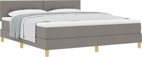 vidaXL Boxrugós ágy matracmal fejtámlával Tópszínű 180 x 200 cm szövet