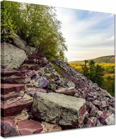 Vászonkép 30x30 Lépcső kövek hegyek