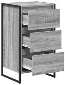 Széf fiókkal Szürke Sonoma 42 x 36 x 75.5 cm Faanyag