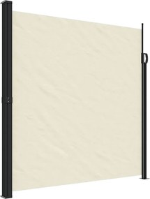 vidaXL krémszínű behúzható oldalsó napellenző 200 x 600 cm