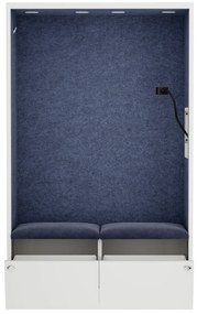 Sally 1150mm korpus Biały - siedzisko Granatowy