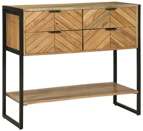 konzol asztal 90x35x80 cm masszív fa akác