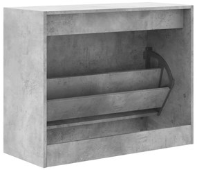 betonszürke szerelt fa cipőszekrény 80 x 34 x 63 cm