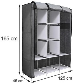 Gardróbszekrény LGSZ-04 szürke