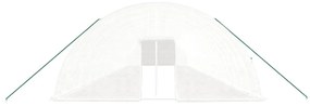 fehér acélvázas melegház 144 m² 24x6x2,85 m
