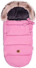 Baby Nellys Gyerekek gyapjú kabát STÍLUS 4 az 1-ben szőrmével és bow, 110 x 50 cm, rózsaszín