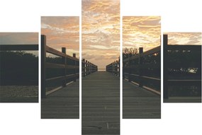 Egy fa móló képe a tó felett (150x105 cm)