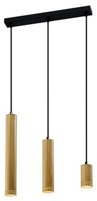 Csillár zsinóron TUBO 3xGU10/25W/230V fa