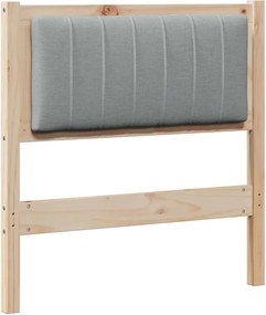 vidaXL Kárpitozott fejtámla fejtámlával Barna 75 cm Tömör fenyőfa