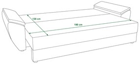 Háromszemélyes kanapé Radiant Bis (sötétszürke + fekete). 1056837