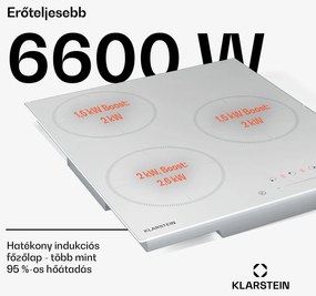 Klarstein Delicatessa Indukciós főzőlap, 45 cm, 6600 W, 3 főzőlap