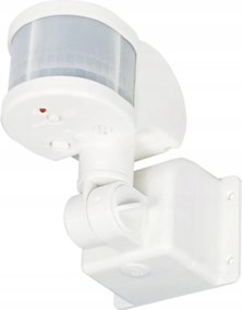 Elektrobock LX48A mozgásérzékelő, fehér, IP44, kültéri világításhoz, szereléssel