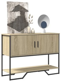 sonoma tölgy színű szerelt fa dohányzóasztal 100x35x74,5 cm