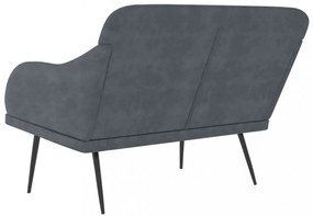 sötétszürke bársonypad 110 x 76 x 80 cm