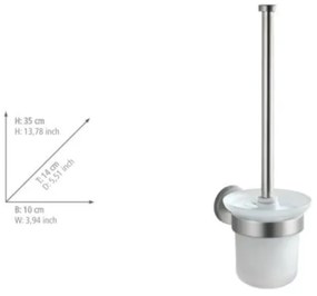WENKO 19614100 - WC-kefe BOSIO MATT 10x14 cm rozsdamentes acél/ezüst/szatén