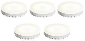 5 darabos GX53 Dim to Warm LED izzókészlet 7W 750 lm 2700K-4000K