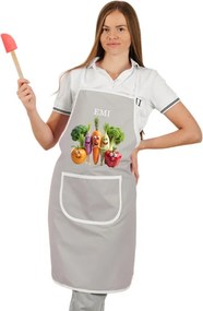 EMI Happy Veggie konyhai kötény, Szürke
