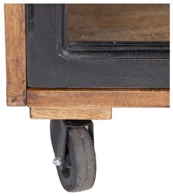 Natúr színű mangófa tálalószekrény 160x71 cm – Ixia