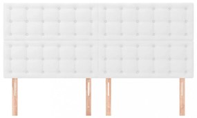 4 db fehér műbőr fejtámla 100x5x78/88 cm