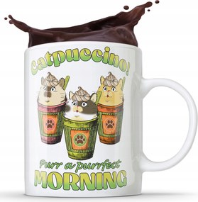 Catpuccino Bögre Vicces Ajándék Bögre