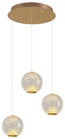 Kábelen függő LED csillár CREMONA 3xLED/5W/230V 3000K aranyszínű