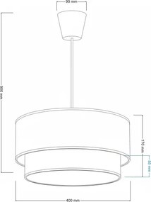 Brilagi- LED gyerek csillár zsinóron BOBO 1xE27/60W/230V átm. 40 cm fehér/bézs./mackó.