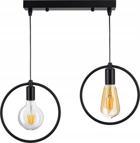 Függő mennyezeti lámpa Zwis Edison Loft 2 E27 kör