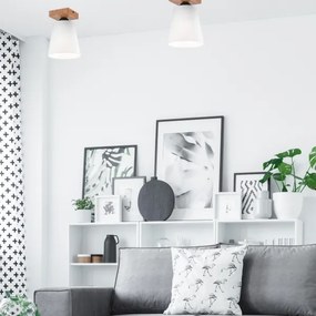 Felületre szerelhető csillár LULA 1xE27/60W/230V tölgy