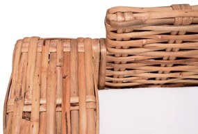 2-személyes természetes rattan kerti kanapé