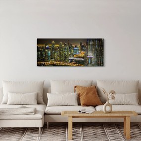 Éjszakai város képe (120x50 cm)