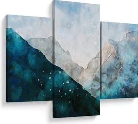 Kép - Hegyek rajza (90x60 cm)