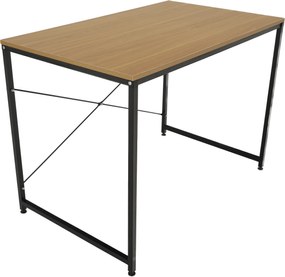 Íróasztal tölgy/fekete, 120x60 cm, MELLORA