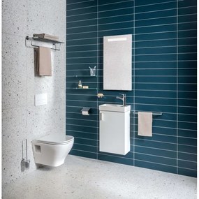 JIKA H45J5111753001 - PETIT fürdőszobai szekrény mosdóval, 58,5x38,6 cm, fehér