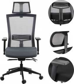 Irodai SzĂ©k Hope SzĂŒrke, ĂnsĂșlyozĂł, Megfelel A Mrips Rendeletnek