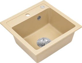 Nia szögletes egy medencés gránit mosogató bézs