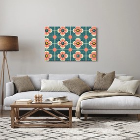 Kép - Retro virágminta (90x60 cm)