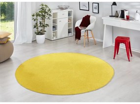 Sárga kerek szőnyeg ø 133 cm Fancy – Hanse Home