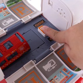 Tűzoltó szállító repülőgép, 4 tűzoltóautóval, kiegészítőkkel, fény- és hanghatásokkal