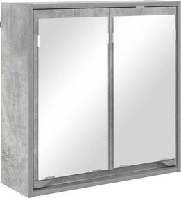 vidaXL Fürdőszobai tükörszekrény Beton Szürke 60 x 20 x 60 cm Faanyag
