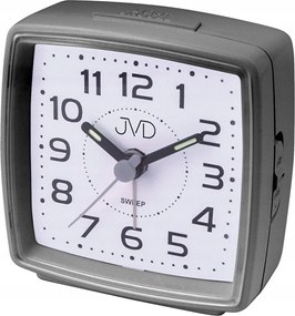 Szürke Megvilágított Négyzet Alakú Ébresztőóra Szundival Jvd SRP28.4 Nem Ketyeg