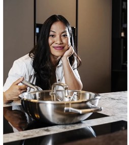 Wok rozsdamentes acél serpenyő fedővel ø 30 cm Chili Ta – FABINI