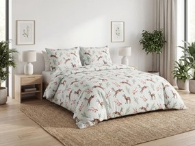 Renforcé pamut ágynemű ROXY NOEL világoszöld Ágyneműhuzat mérete: 80 x 80 cm | 135 x 200 cm