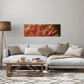 A virág részletének képe (órával) (90x30 cm)