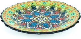 Dekoratív Kerámia Tányér Snackekhez 30 cm Török Falra Szerelhető