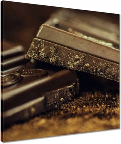 Vászonkép 50x50 Keserű csokoládé Kockák