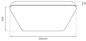LED mennyezeti lámpa NEMO LED/36W/230V 50x50 cm fekete