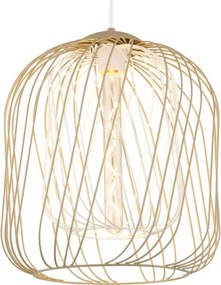 Globo 15965H1 Függesztett lámpa, matt homokszínű/matt fehér fém, fehér PVC kábel, állítható magasság, ø: 350 mm, M: 1500 mm, 1xE27 40 W 230 V izzó nélkül
