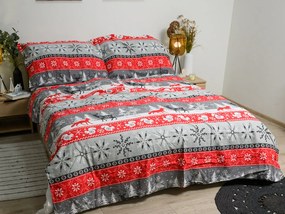 Flanel ágynemű SNOWY FOREST szürke Ágyneműhuzat mérete: 70 x 90 cm | 140 x 200 cm