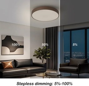 Brilagi - LED dimmelhető mennyezeti lámpatest POOL LED/48W/230V 3000-6000K 40 cm barna+távirányító